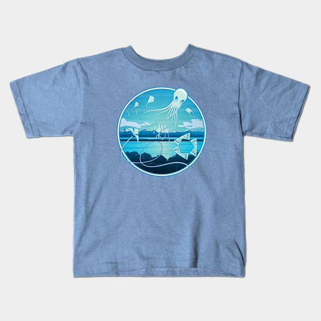 Boxcar Kites Kids T-Shirt by CJ